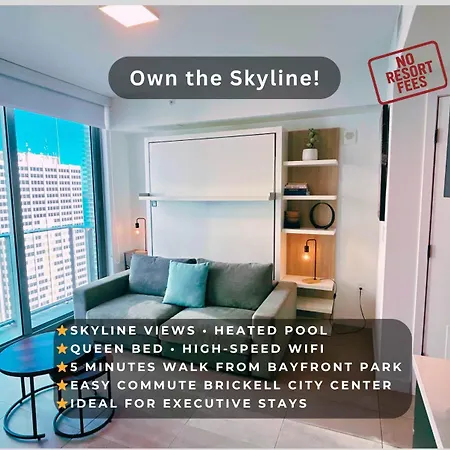 Sky-High Oasis Large Studio Pool & Gym